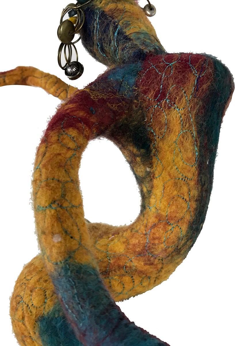 Contemporary Dancer - maroon and gold