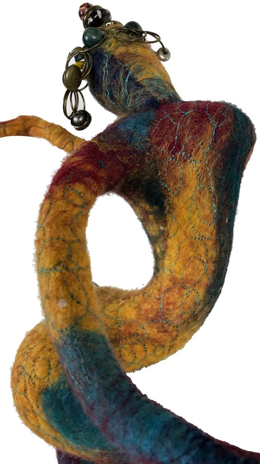 Contemporary Dancer - maroon and gold